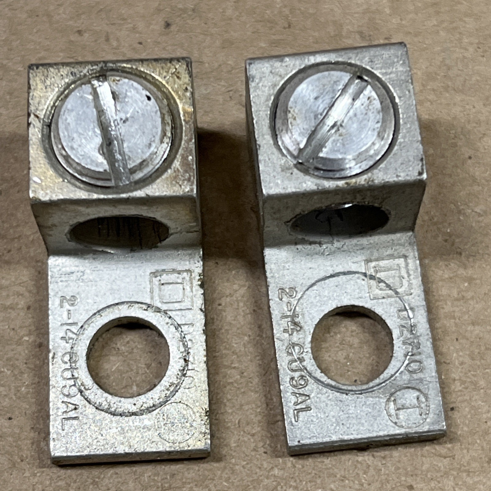 (Lot of 2) SQ-D Ilsco D2710 Mechanical Box Lug 2-14AWG CU9AL, 1/4″ Hole Square D