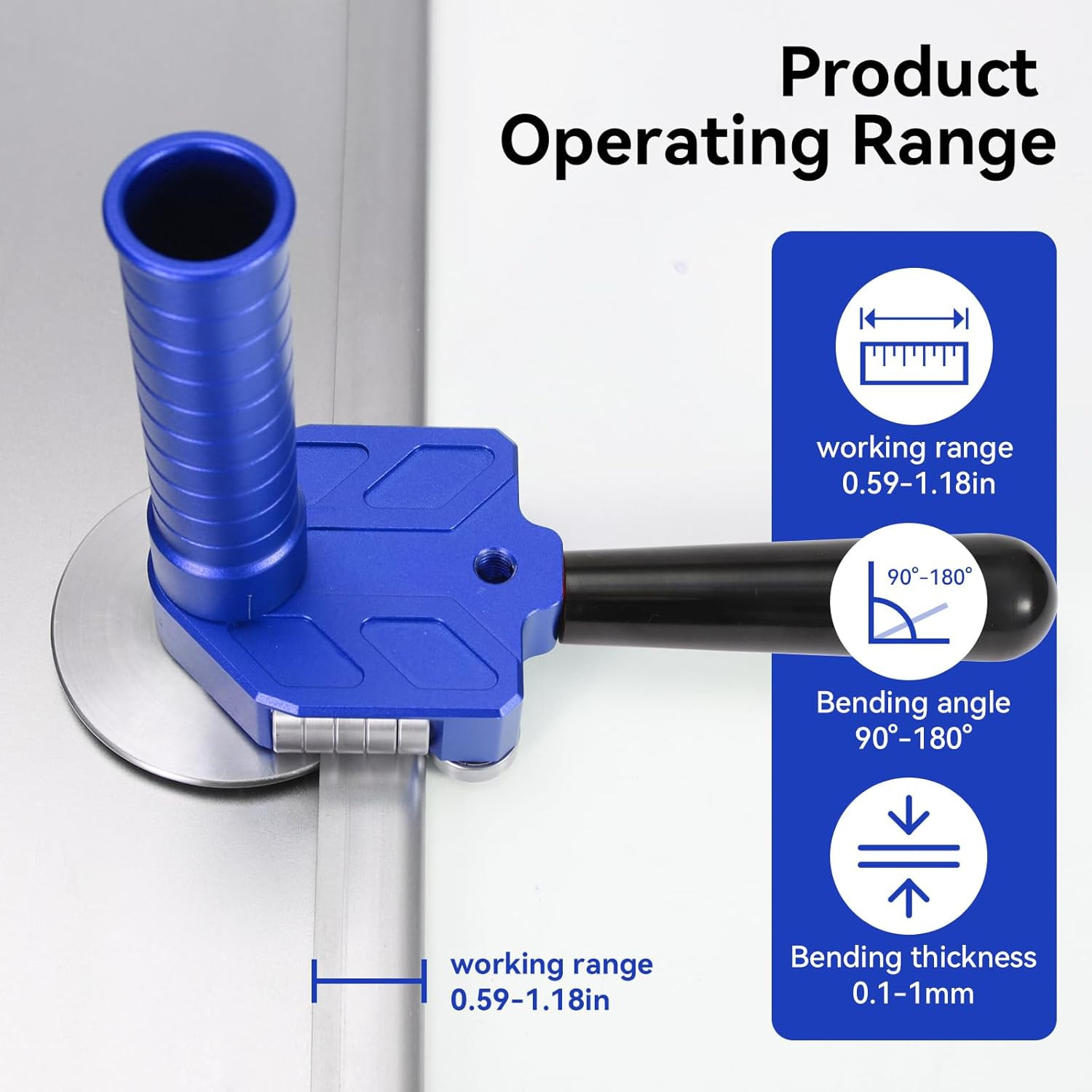 Sheet Metal Bender One Station Disc,90°-180° Bending Angle Sheet Metal Roller,Be