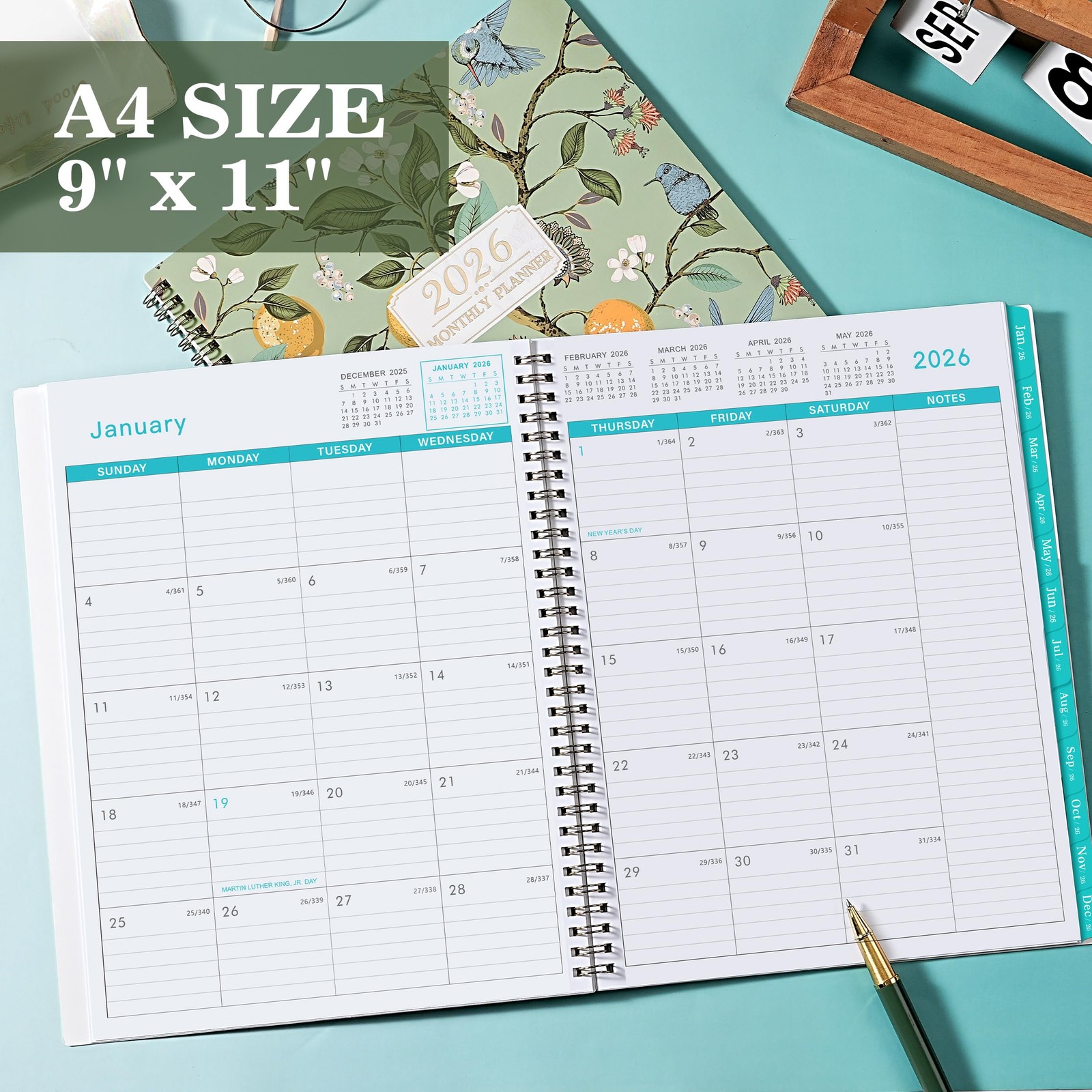 2026 Monthly Planner – 2026 Planner, JAN 2026 – DEC 2026, 2026 Monthly Plann…