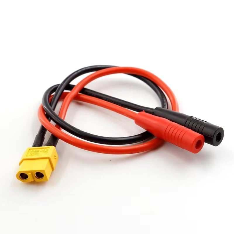 2Pcs XT60 Female to 4mm Banana Bullet Female Connector Adapter Cable 14awg 30…