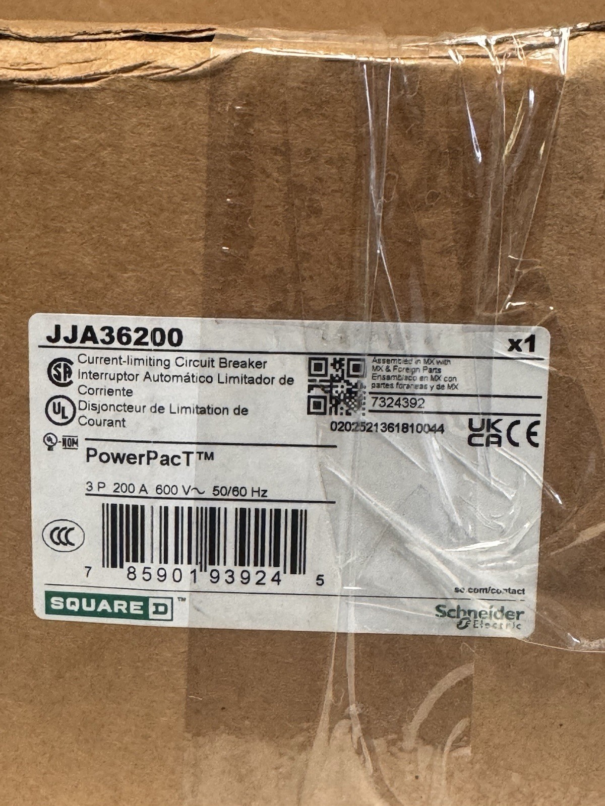 Schneider Electric Square D JJA36200 I-Line Power-Pact Circuit Breaker 600V