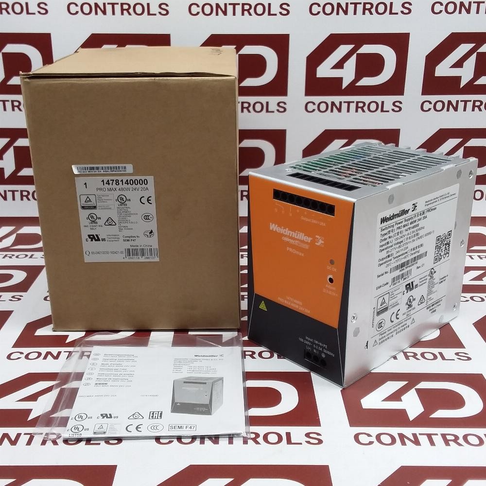 1478140000 | Weidmuller | PRO MAX 480W 24V 20A, Switching Power Supply, Opened