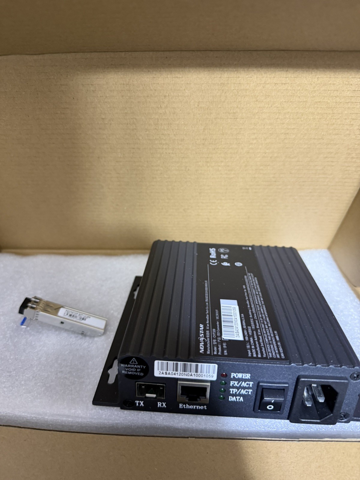 NOVASTAR CVT320 SM Fiber Converter.