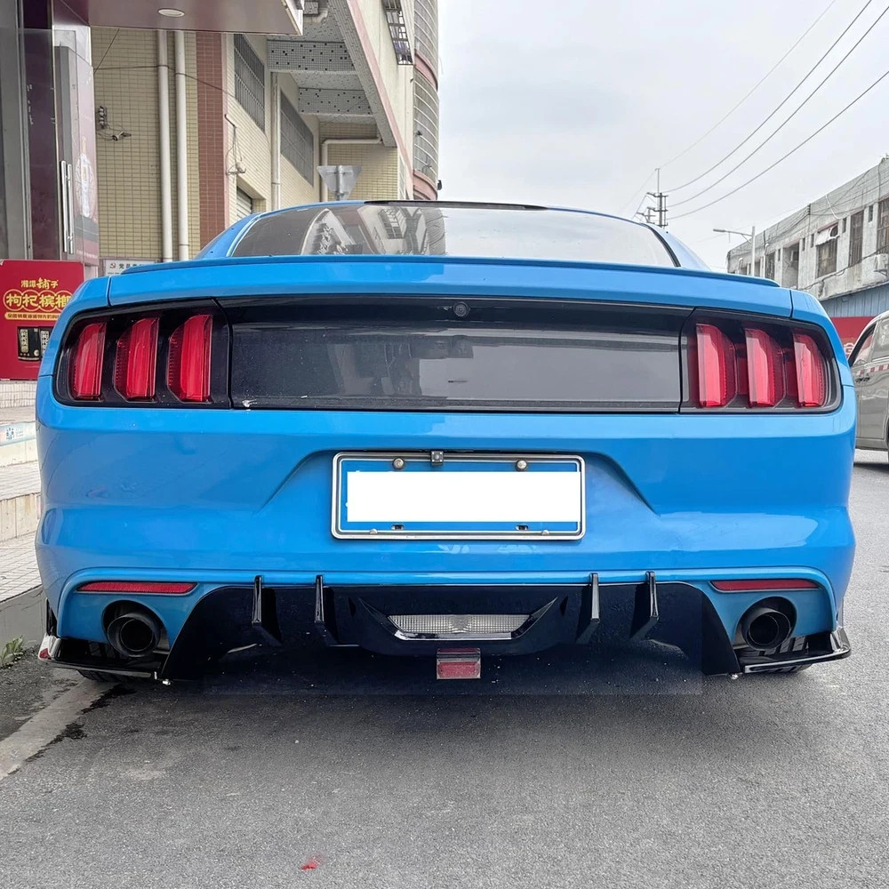 Rear Bumper Diffuser for Mustang 2015-2017 Spoiler Splitter Carbon Fiber