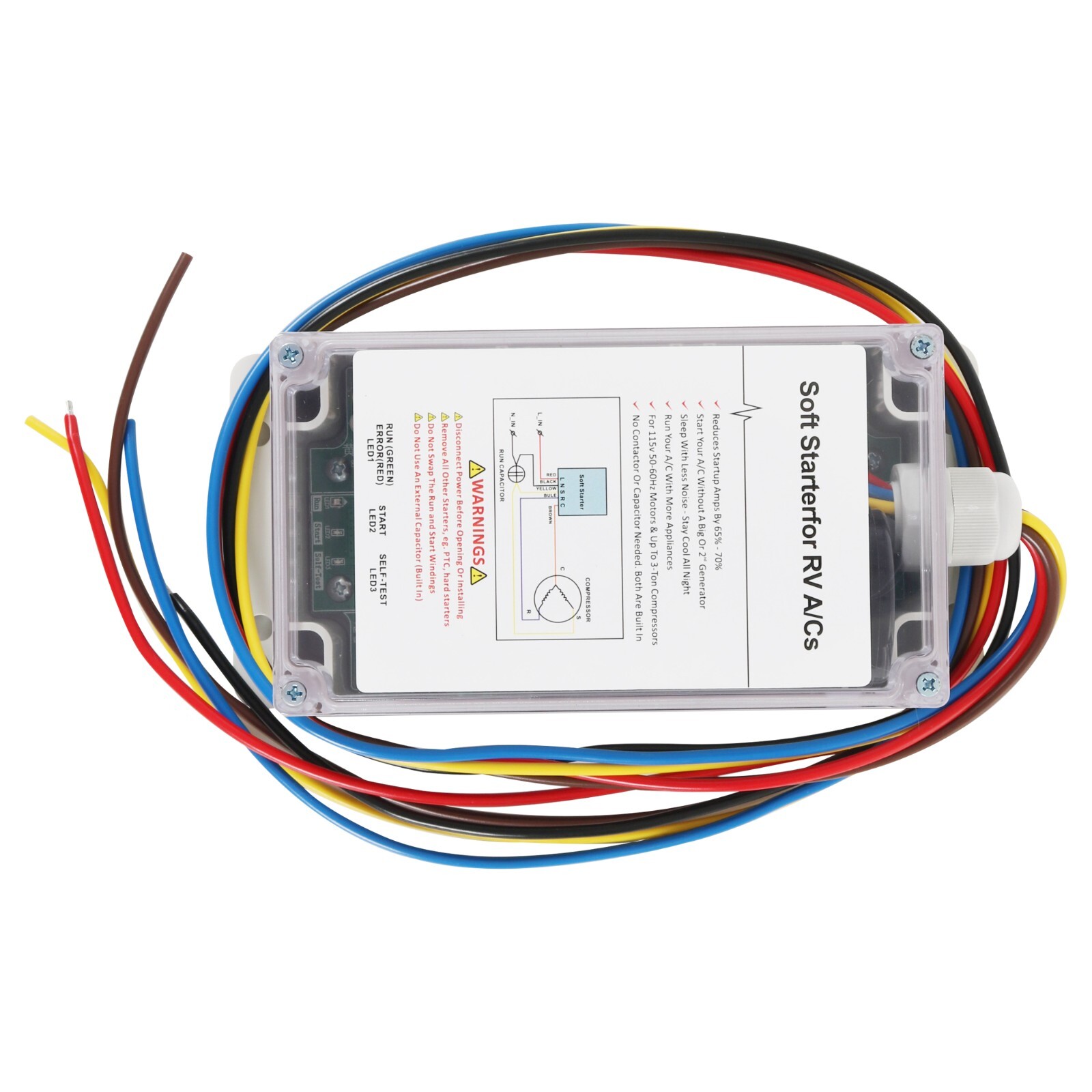 A/C Soft Starter Smart Control Kit Enables Easy Start an A/C & Appliances on RV