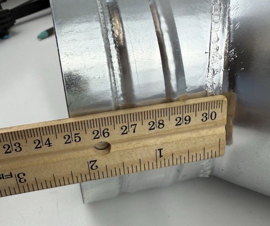 45 Degree 4.5×4.5×4.5 Inch Wye Branch Duct Splitter Galvanized Steel-3Way-Welded