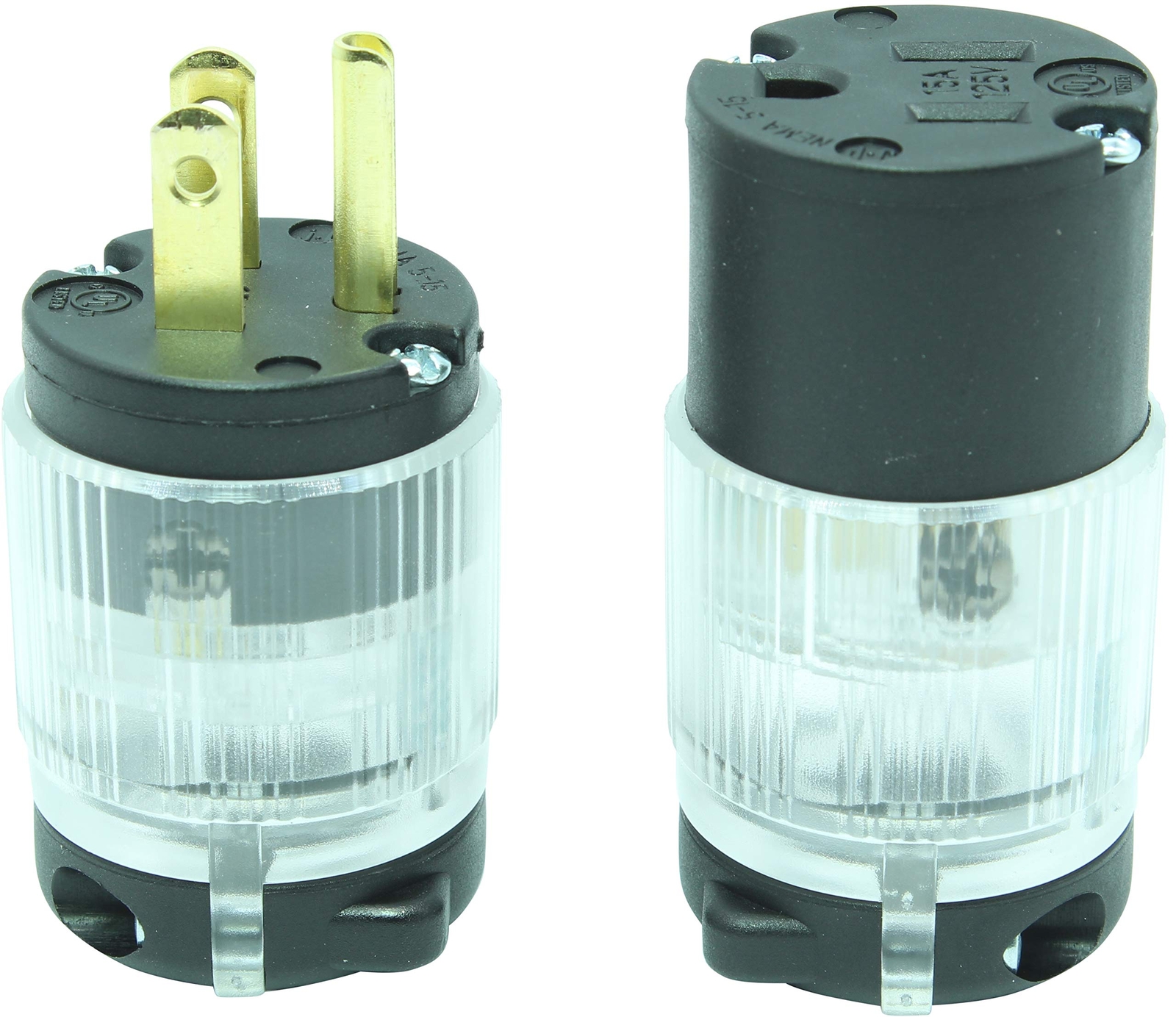 Journeyman-Pro 515PC LIT Lighted Plug & Connector Set 15 Amp 120-125 Volt NEM…
