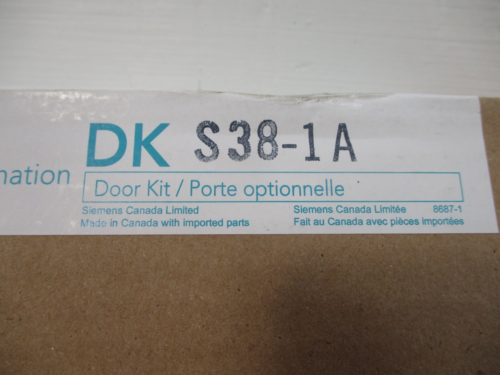 NEW Siemens DKS38-1A EQ-III Load Center Door Kit Breaker Panel Front Cover Trim