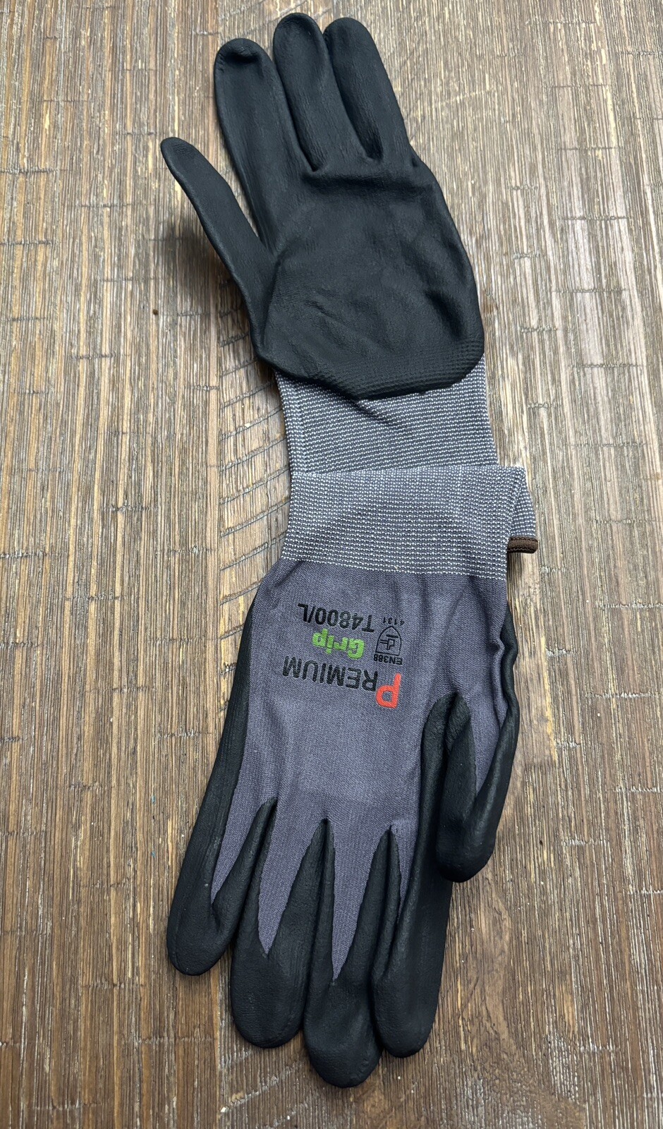 Pk Of 12 Lightweight Nitrile Micro Foam Palm Grip Coated Protective Work Gloves