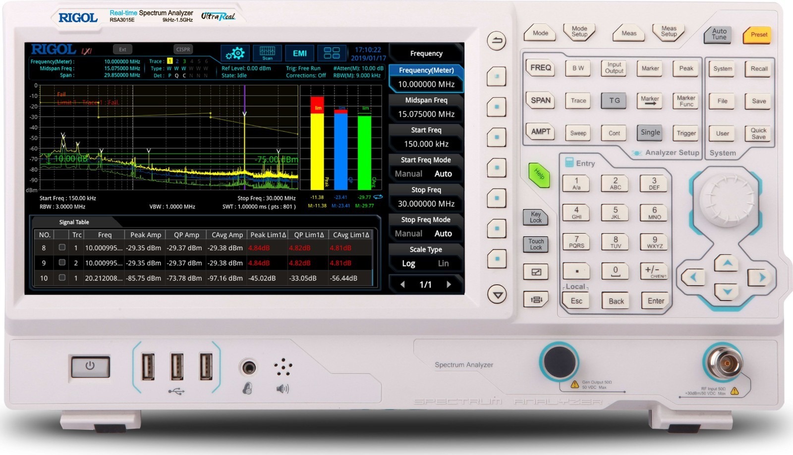 [USED] RSA3015E-TG- 1.5 GHz Real Time Spectrum Analyzer with Tracking Generator