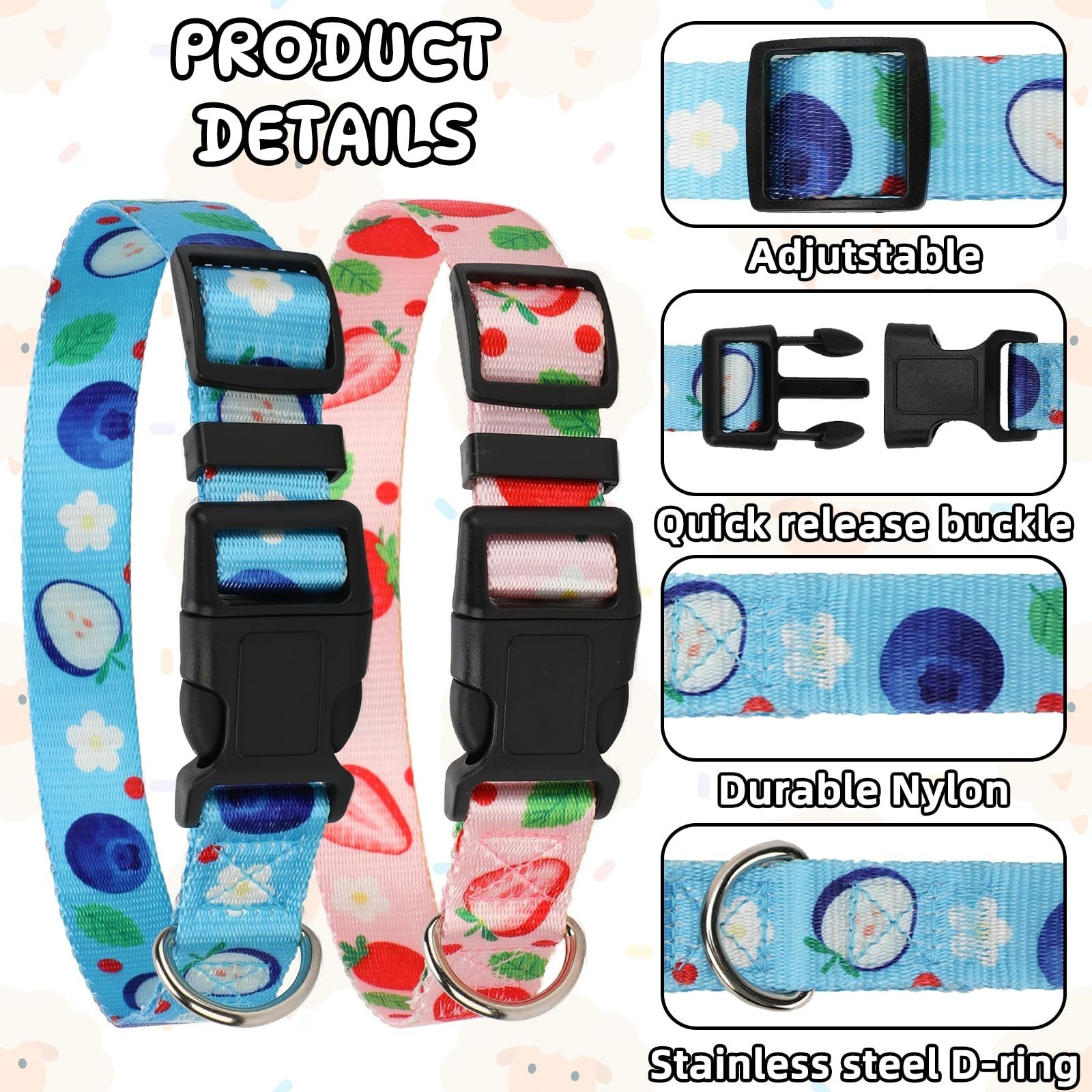 2 Pack Goat Collars with Bells Sheep Grazing Copper Bells and Adjustable Nylo…