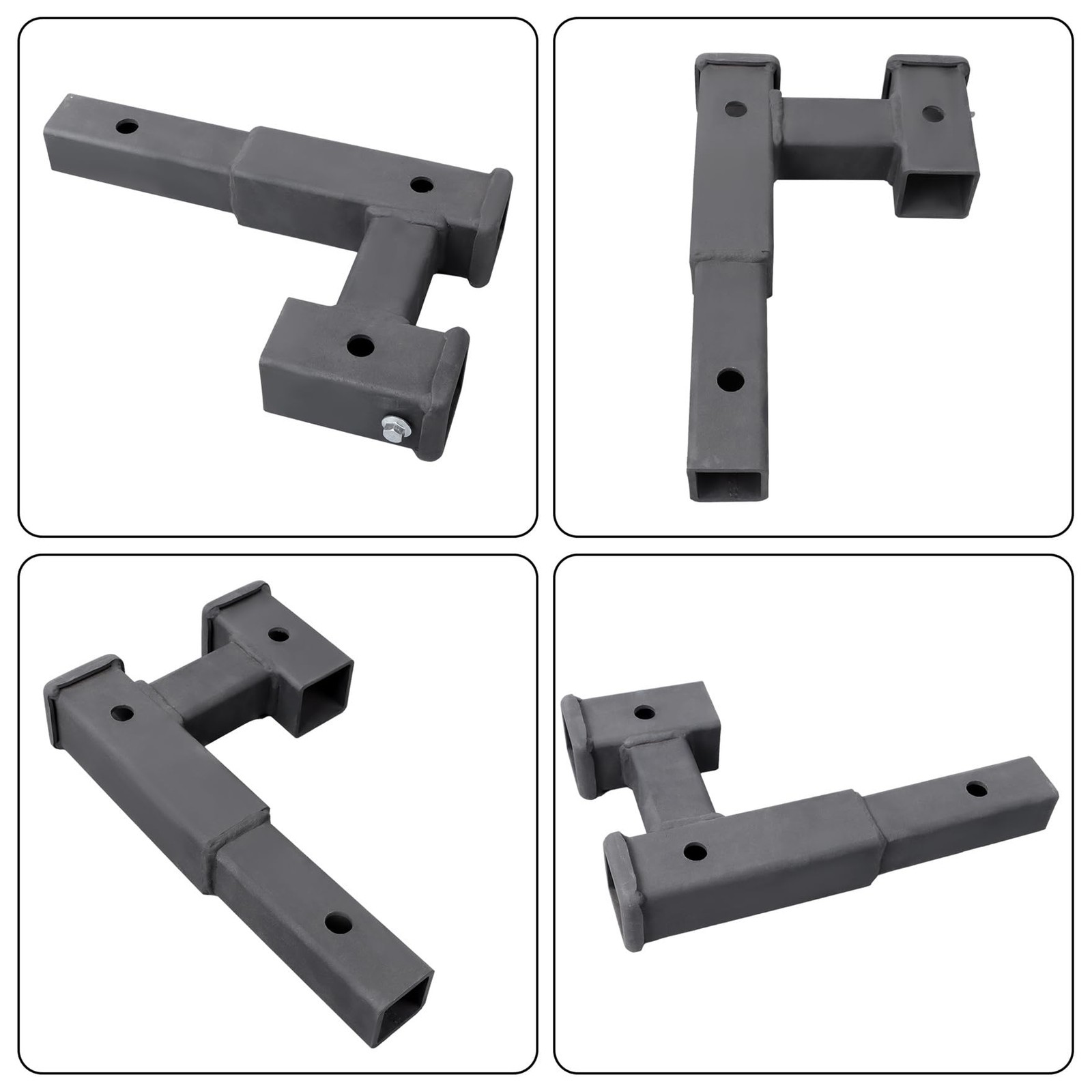 5000LB Steel Trailer Hitch Receiver Rise Drop Adapter 6.5in 2in Solid Shank