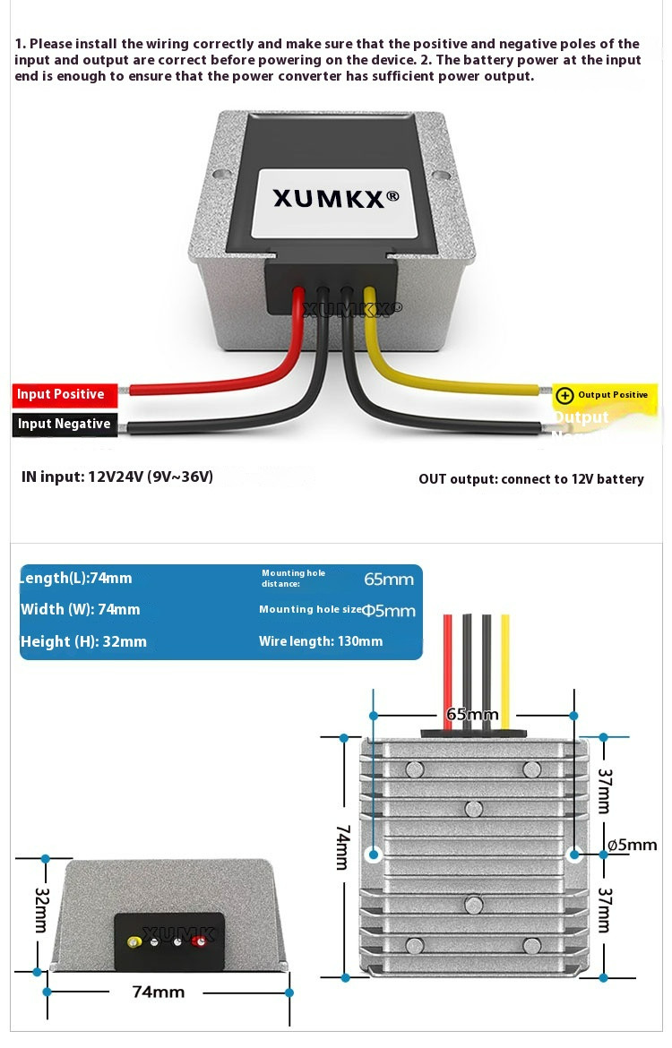 12V Ternary Iron Phosphate Charger Module DC 24V To 12.6V 14.5V Constant Current