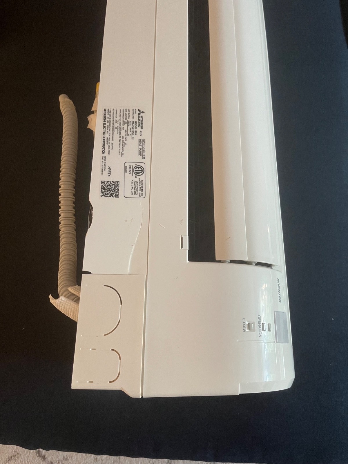 Mitsubishi MSZ-GL15NA Wall Mount Indoor Unit Air Conditioner Used