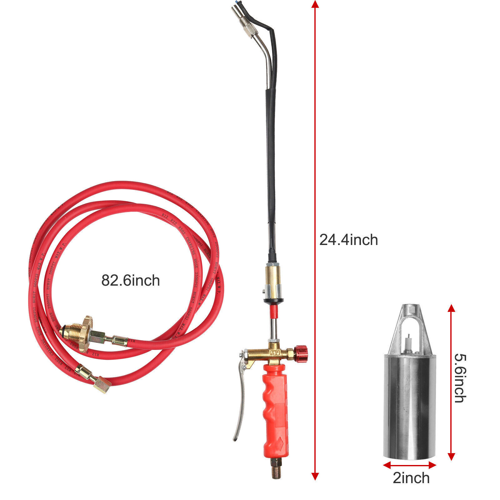 Portable Propane Weed Torch Fire Starter Ice Melter Burner Kit with 79″ Hose