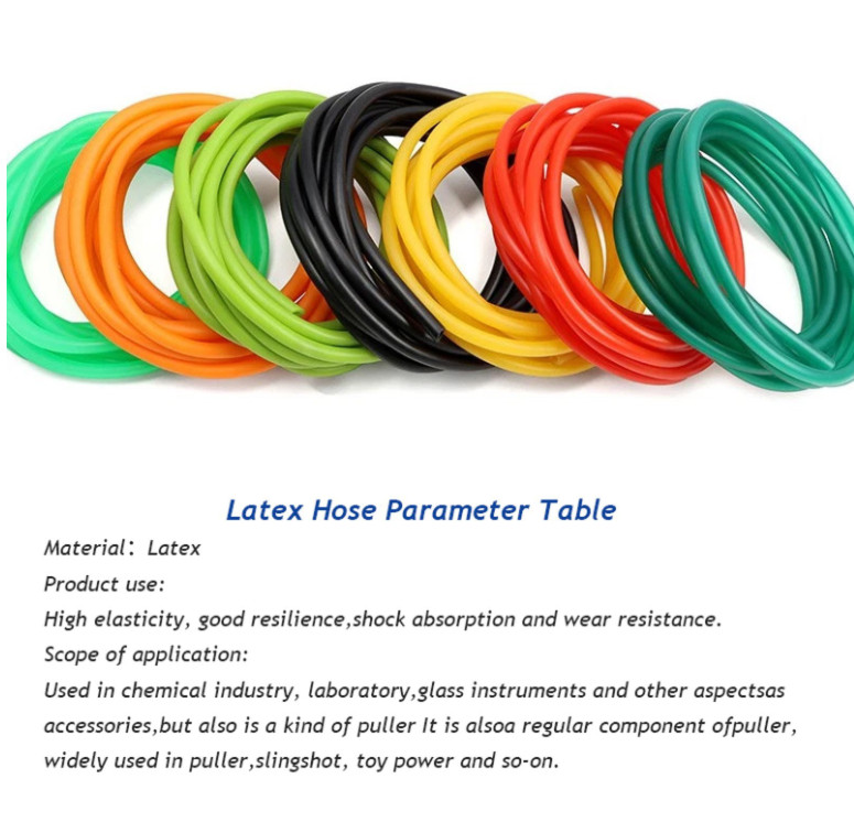 Colorful Natural Latex Tube Elastic Rubber Pipe for Medical Tourniquet Fitness