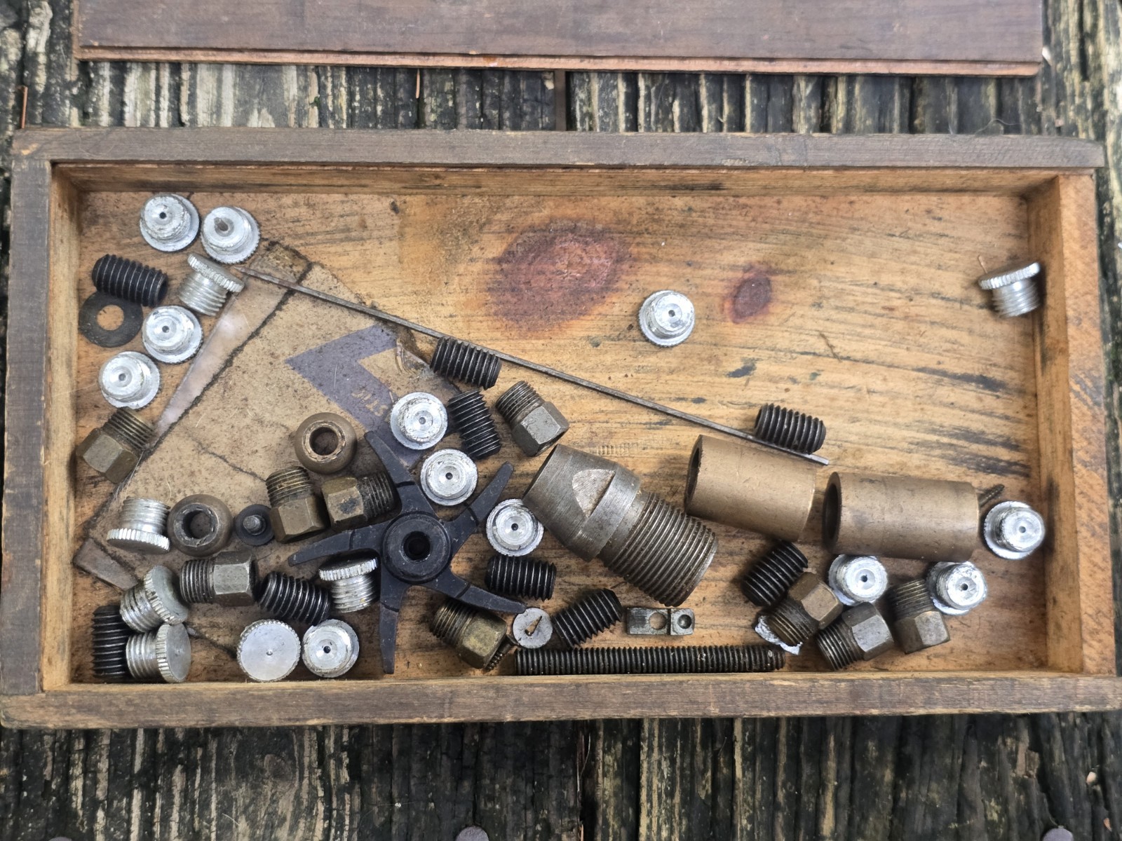 Vintage L.S. Starrett Co. No. 436 + 201 Outside Micrometer Original Wooden Box