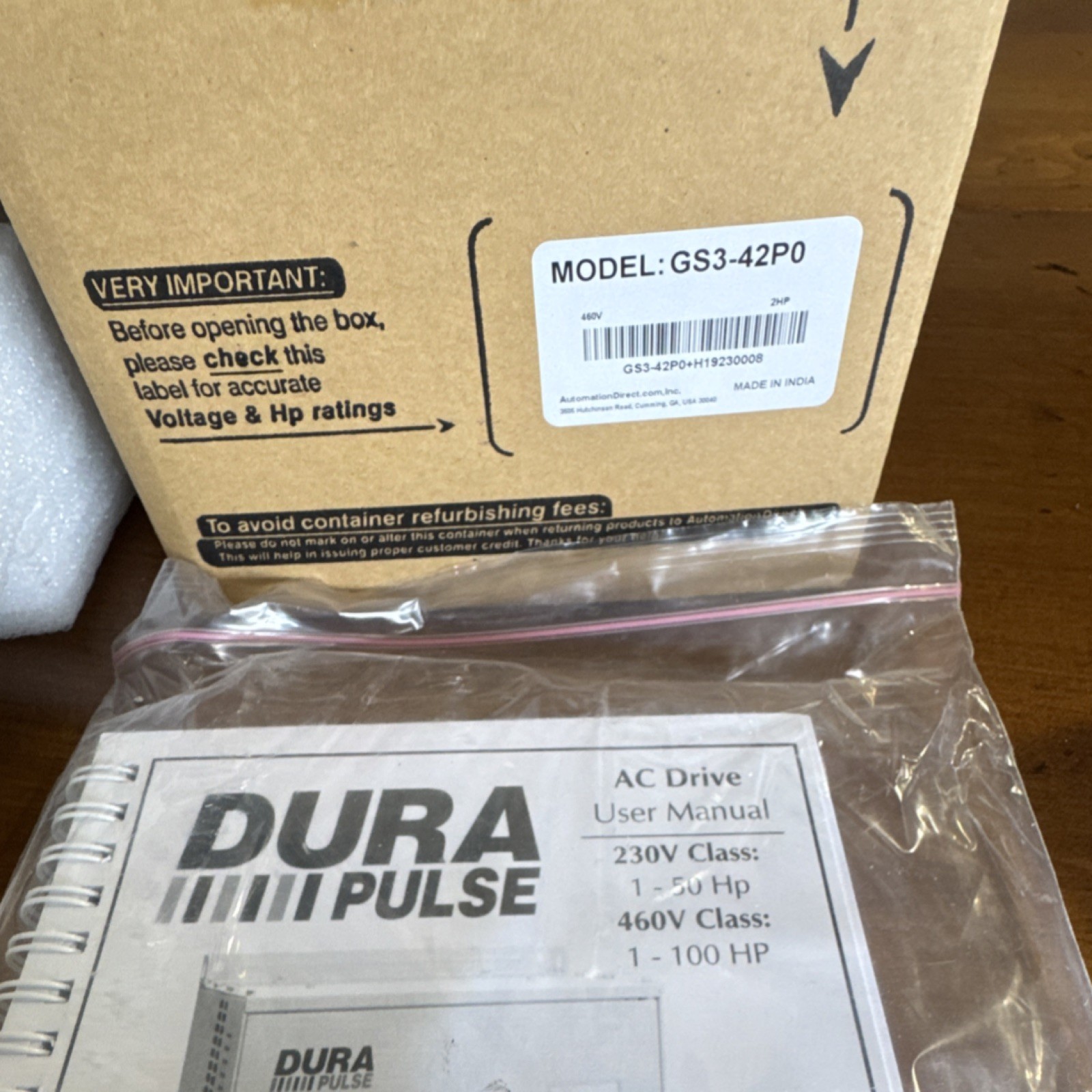 AutomationDirect GS3-42P0 AC Drive Variable Frequency Drive 460V 2HP