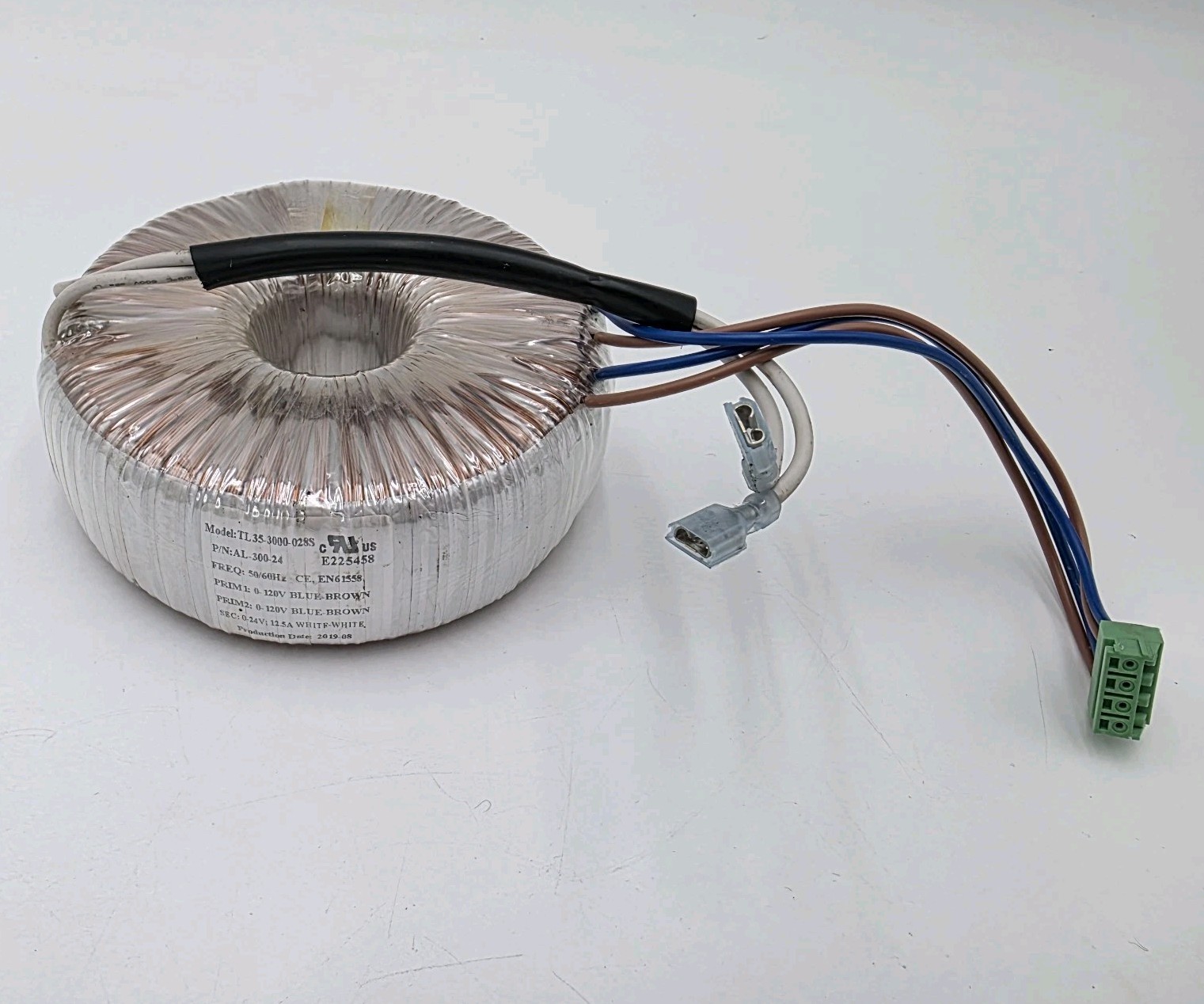 Toroidal Transformer 0-24V AC 12.5A 50/60Hz 120V AL-300-24 TL35-3000-028S
