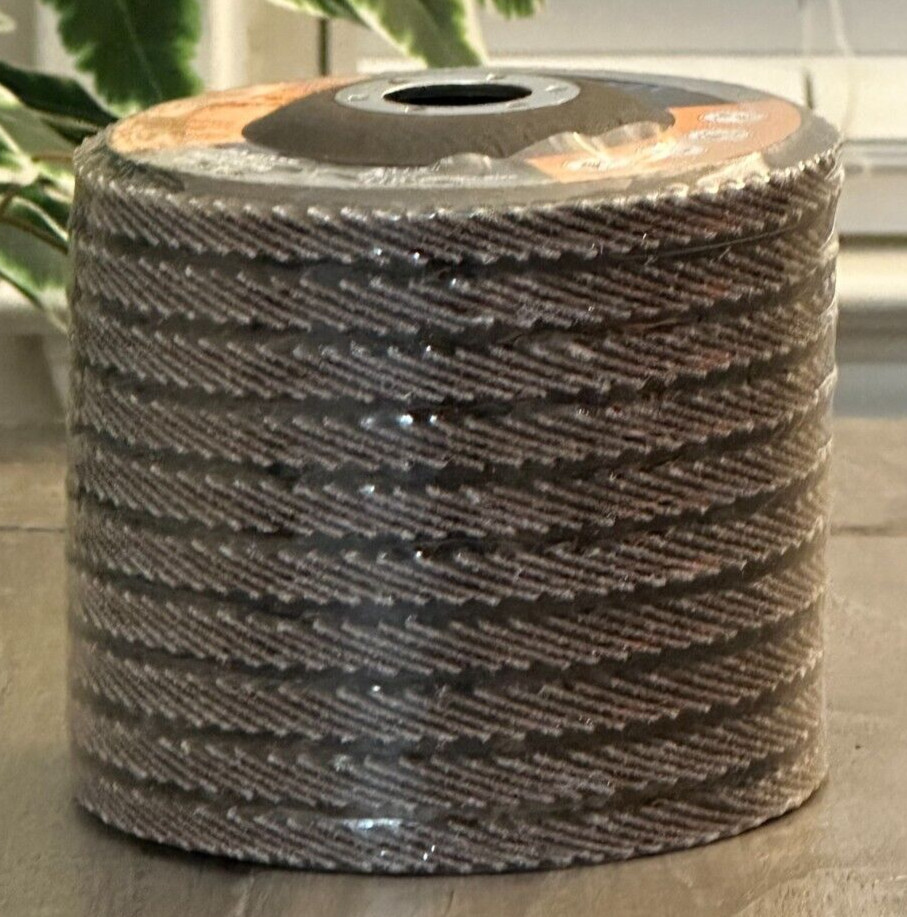 Aluminum Oxide Flap Disc T27 40 Grit Max RPM 13,300 4 1/2″ 7/8″ Arbor Set of 10