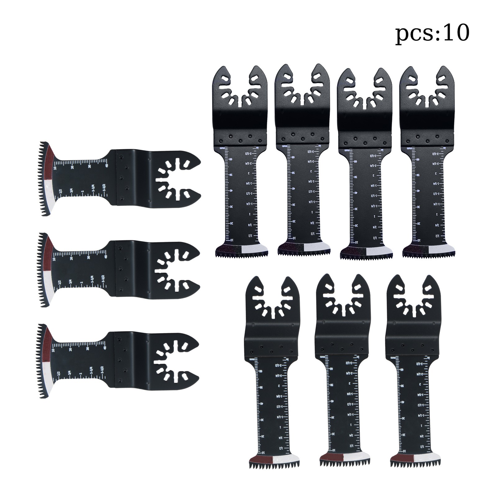 10-Pc Extended Japanese Tooth Oscillating Blades Multi Tool Blades Kit