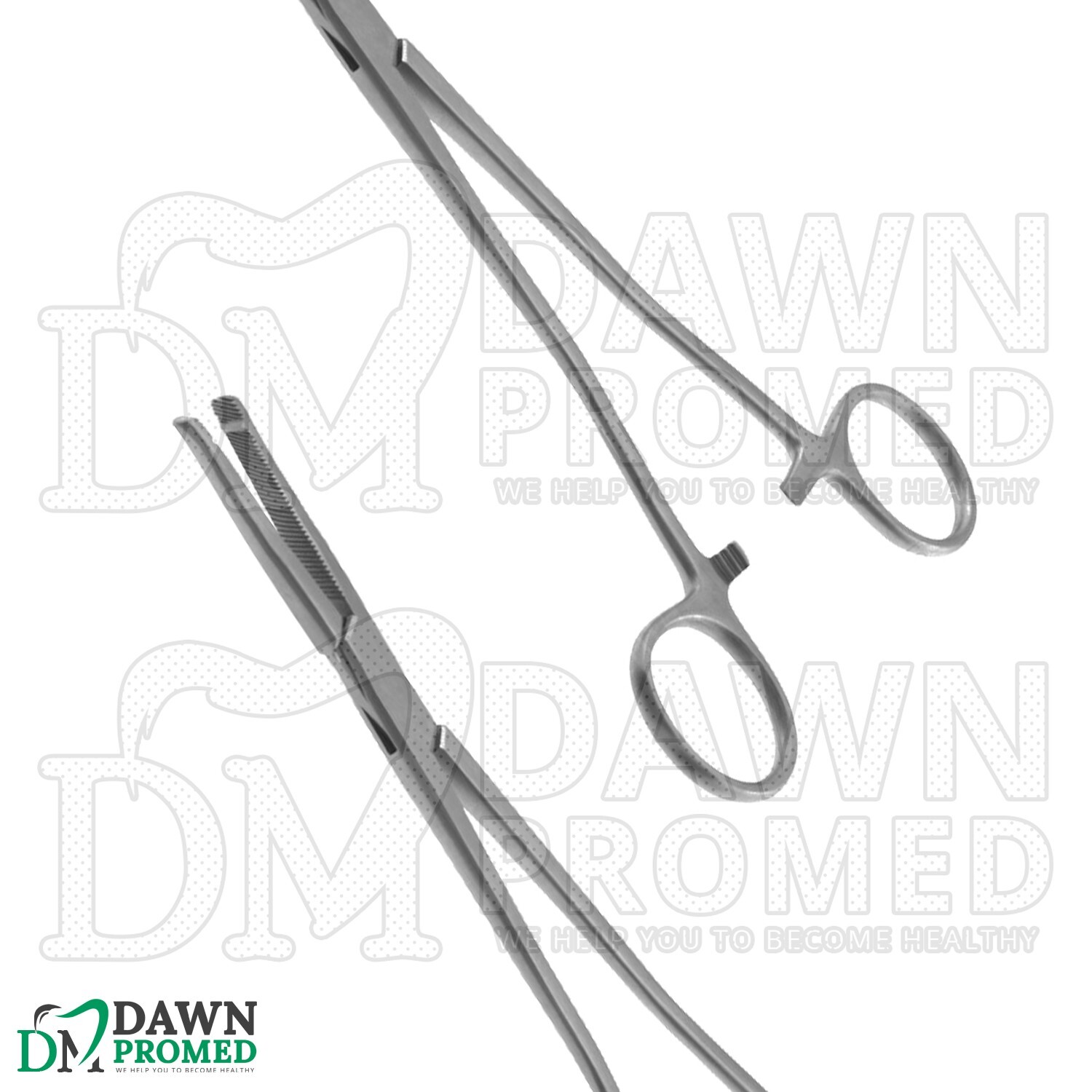 2 Pcs Heaney Forceps Single Tooth Straight Set 8.25″ OB/GYN Instrument German Gr