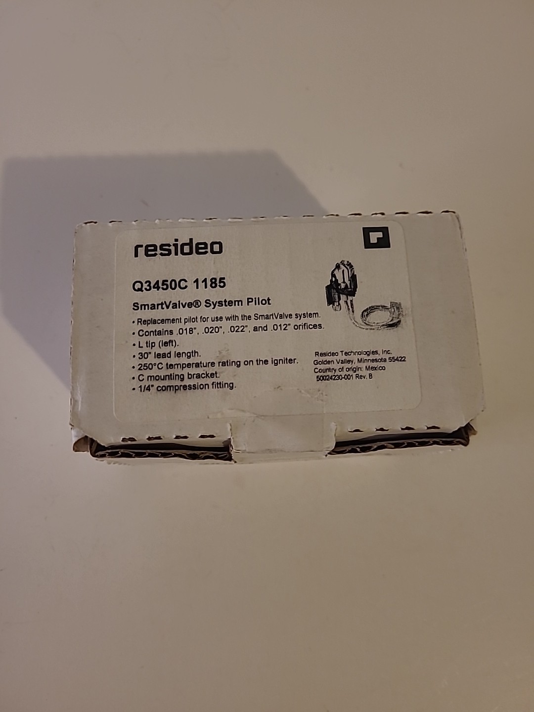 Resideo Honeywell Q3450C1185 Pilot Burner Natural Gas Propane Single Tip