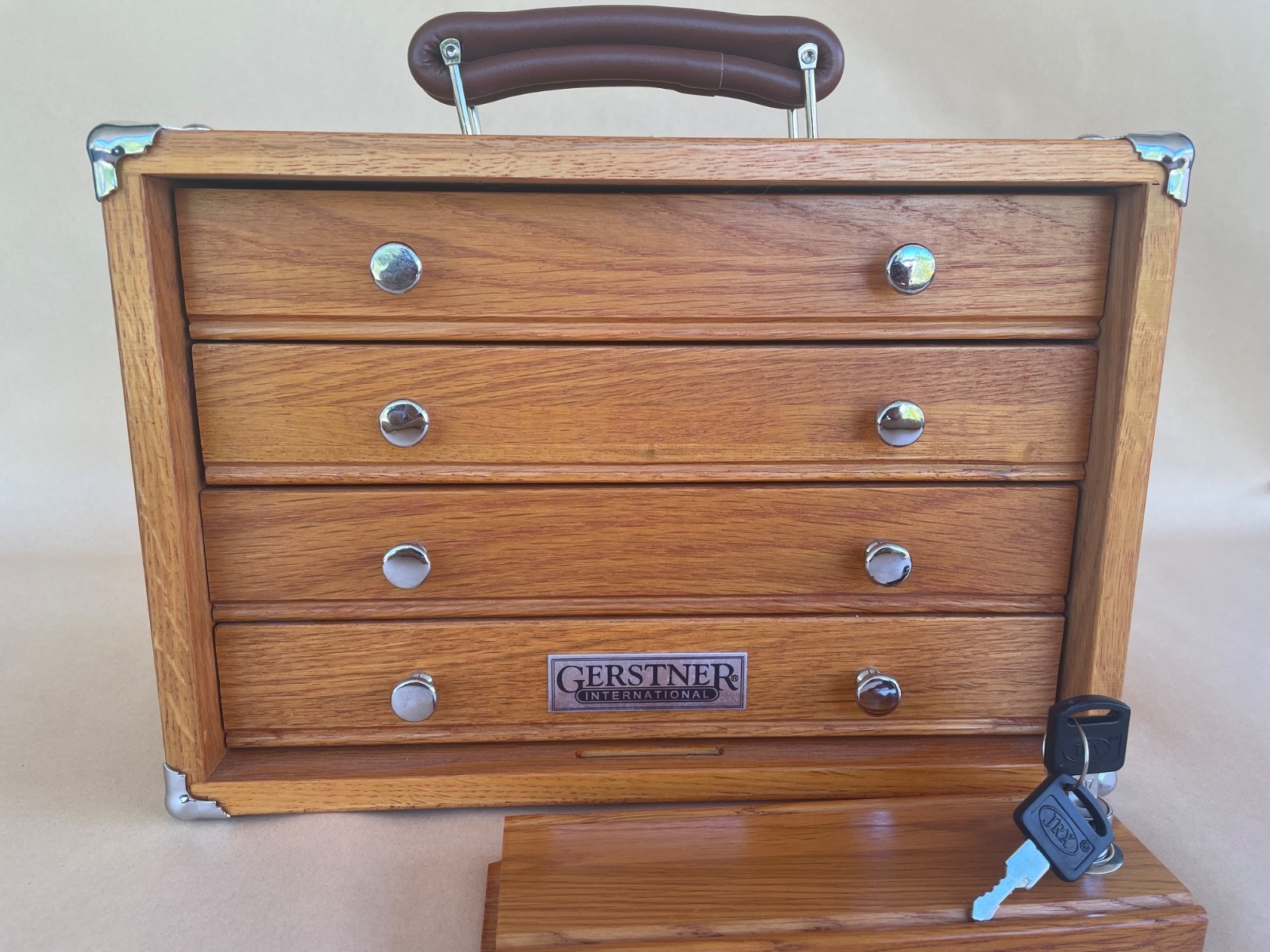Gerstner International Small Oak Tool Chest with 4-Drawers by Very Nice Cond