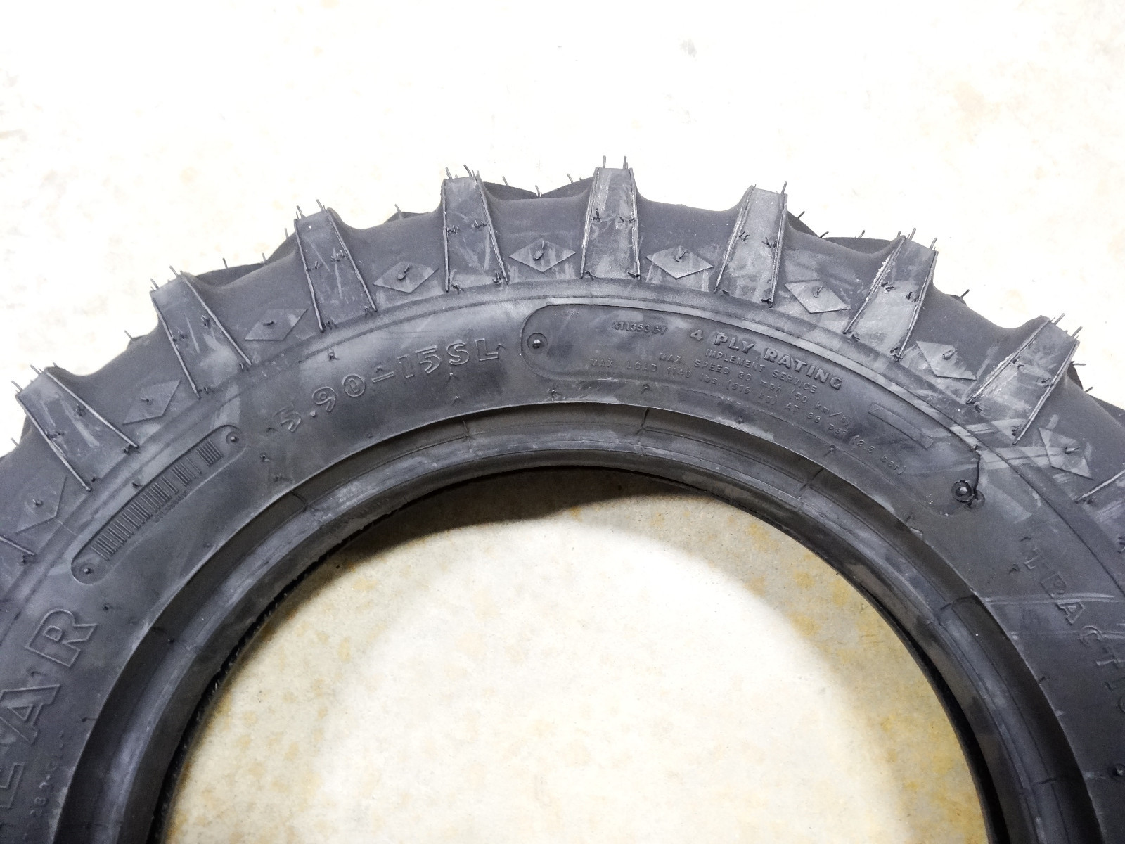 New 5.90-15 Goodyear I-3 Traction Farm Implement Tire Hay Rake Trail Bikes Etc.