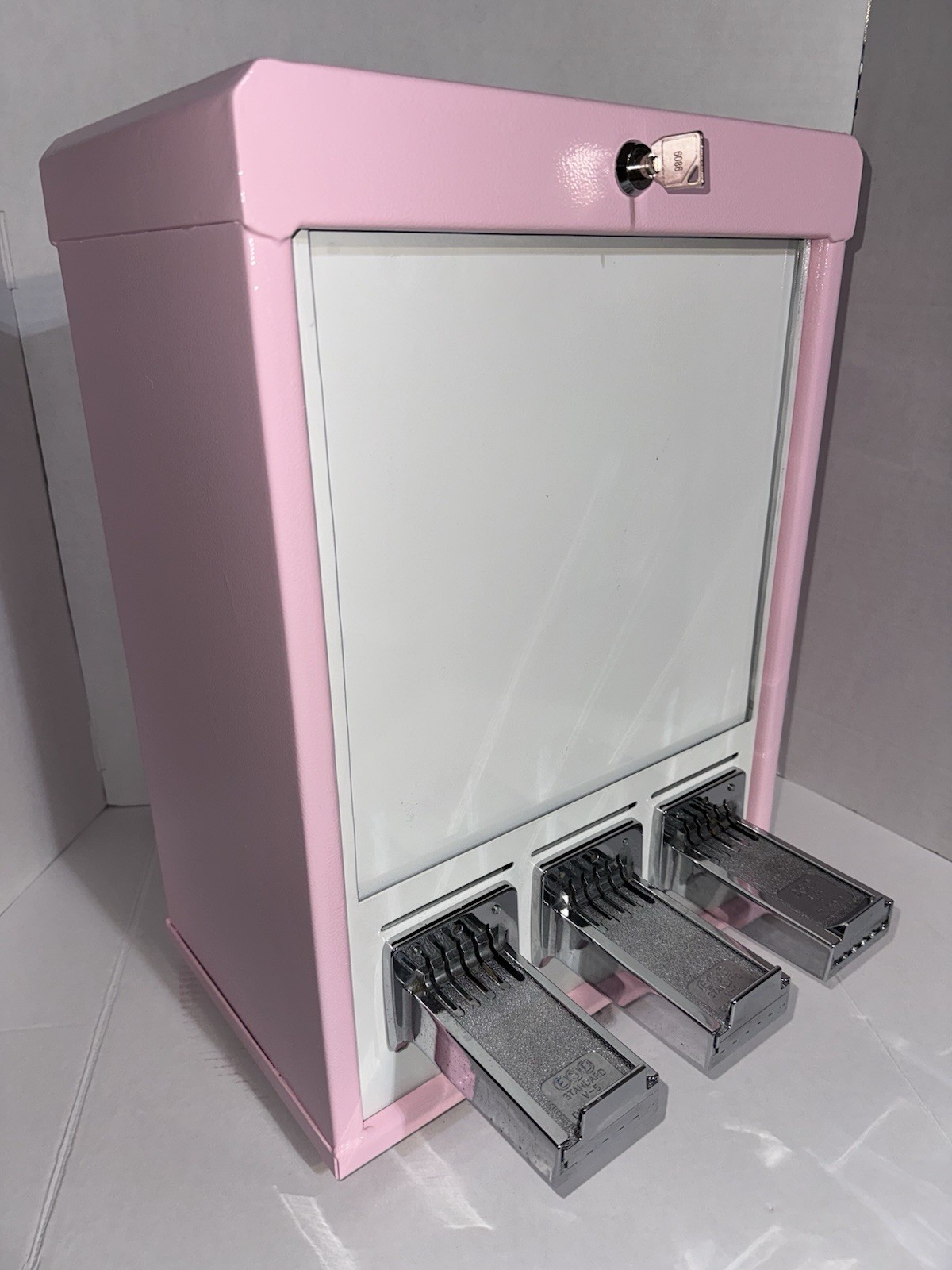 Candy Pink $1 Vend 3 Column Sticker Tattoo Pokemon Card Vending Machine Working