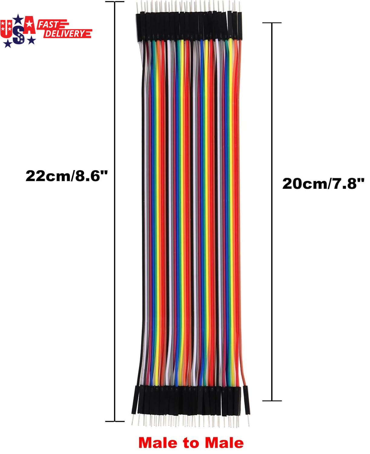 120Pcs Multicolored Dupont Wire 40Pin M/F, 40Pin M/M, 40Pin F/F Breadboard Jumpe