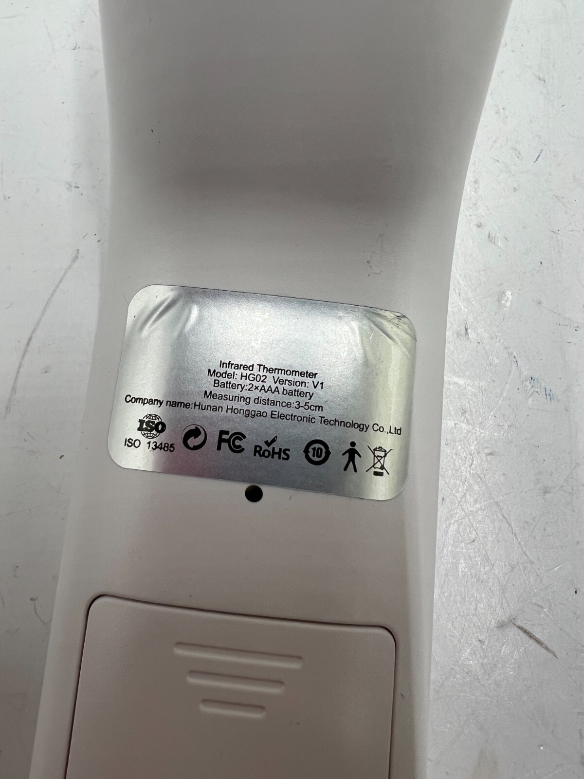 Infrared Forehead Non-Contact Thermometer HG02 V1 USES 2x AAA Battery