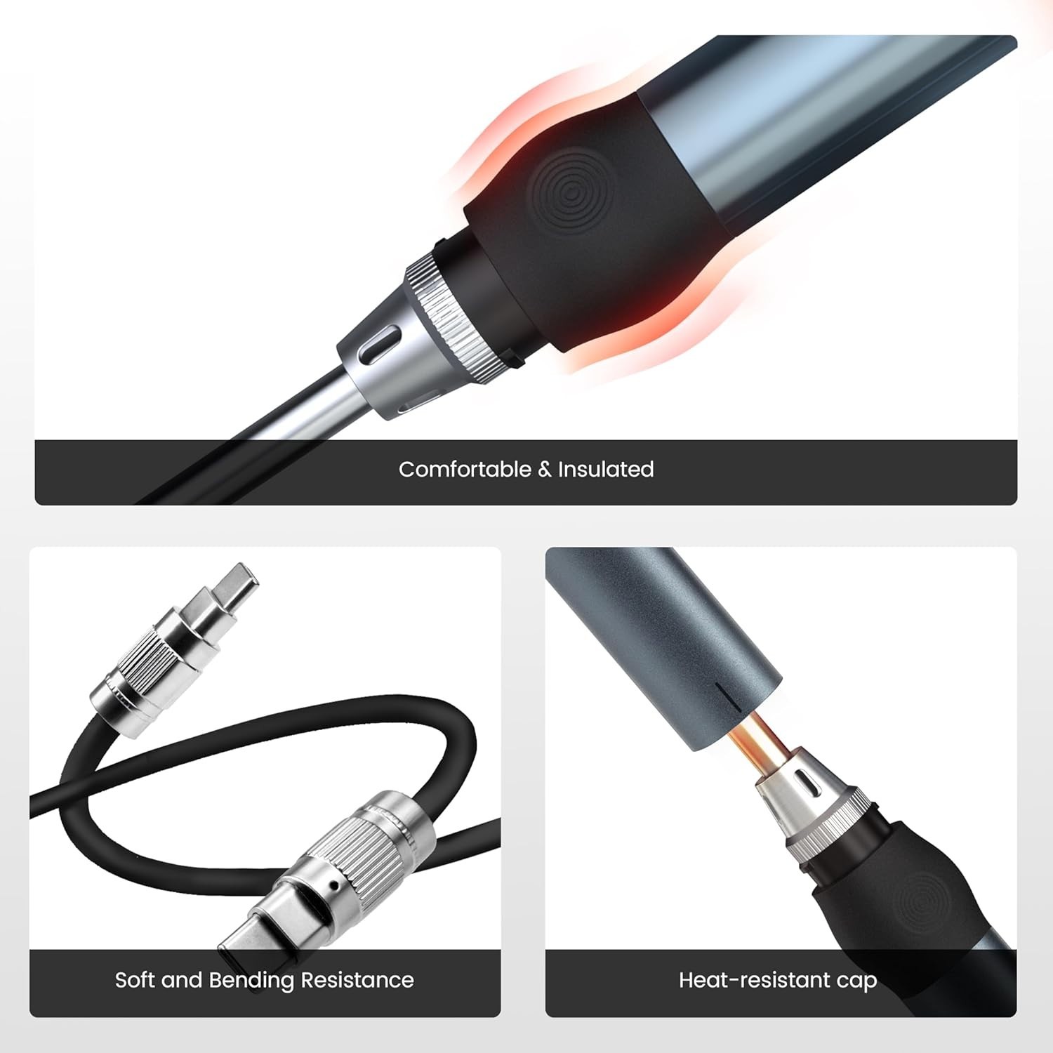 KAIWEETS KETS02 USB-C 60W Smart Soldering Iron Kit, 8s Fast Heating 176℉-788℉
