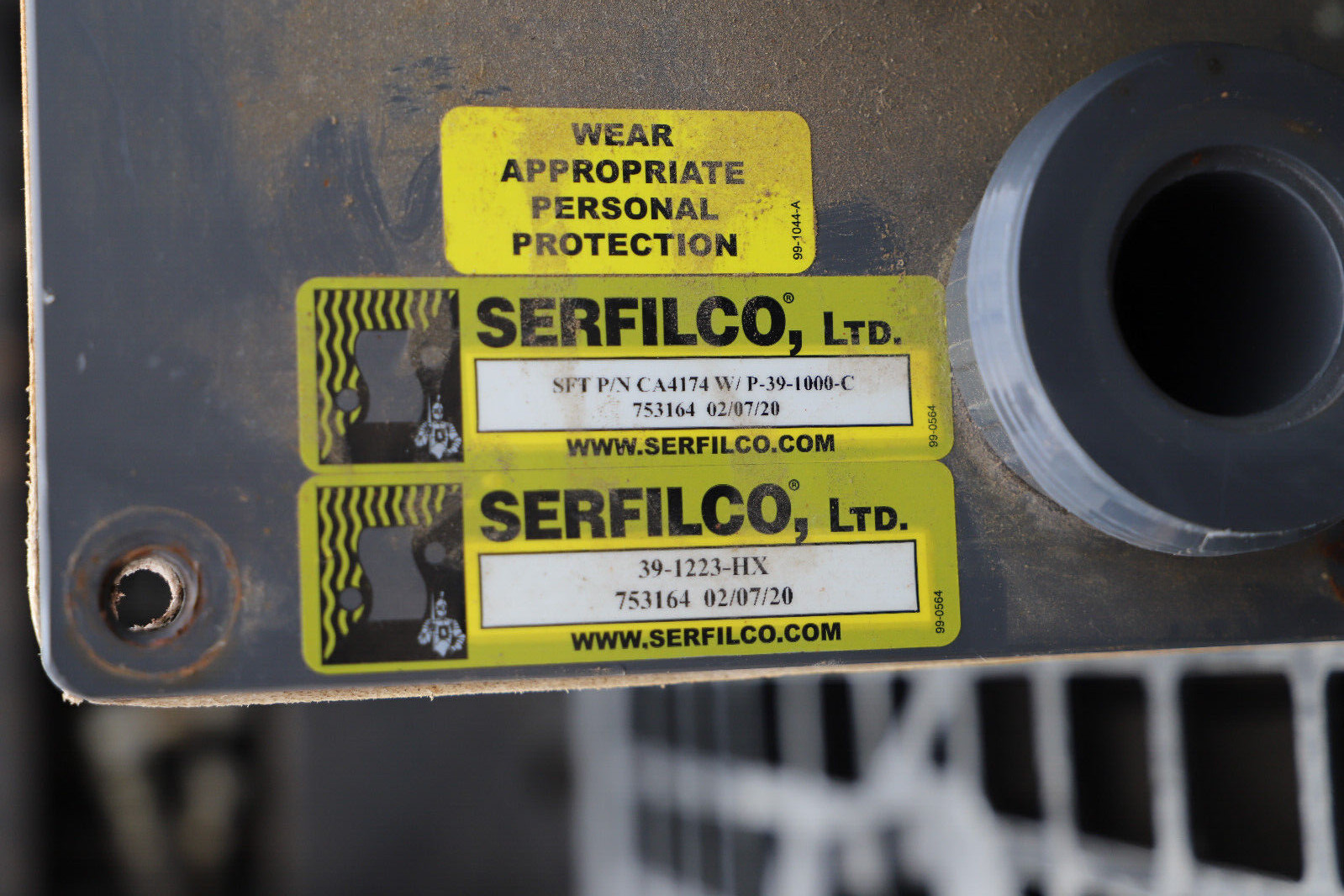 SERFILCO IP54 CHEMICAL DUTY VERTICAL PUMP .75HP 39-1223-HX SERIES P-39-100-C