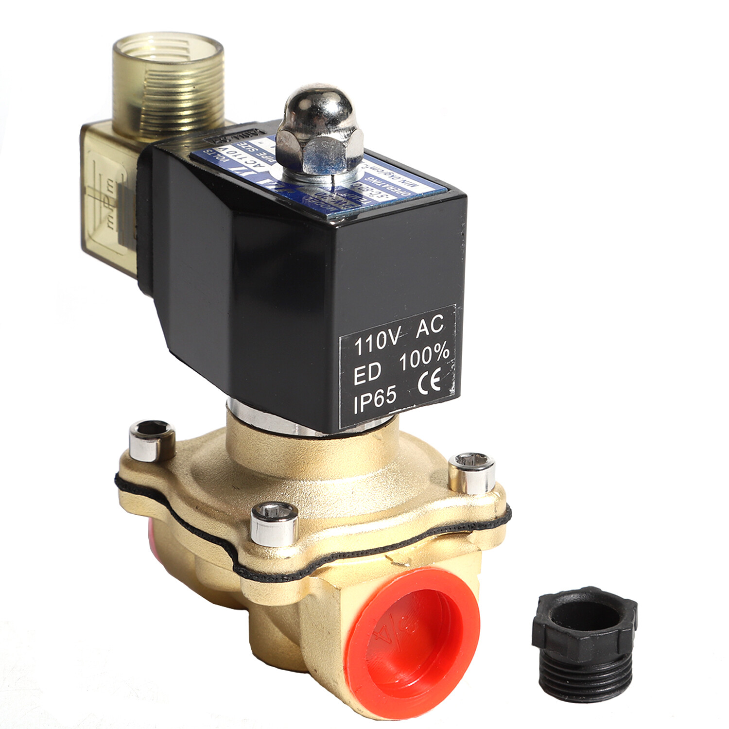 3/4″ Normally Closed Brass Solenoid Valve 110Volt AC Water Air Gas VITON DN16