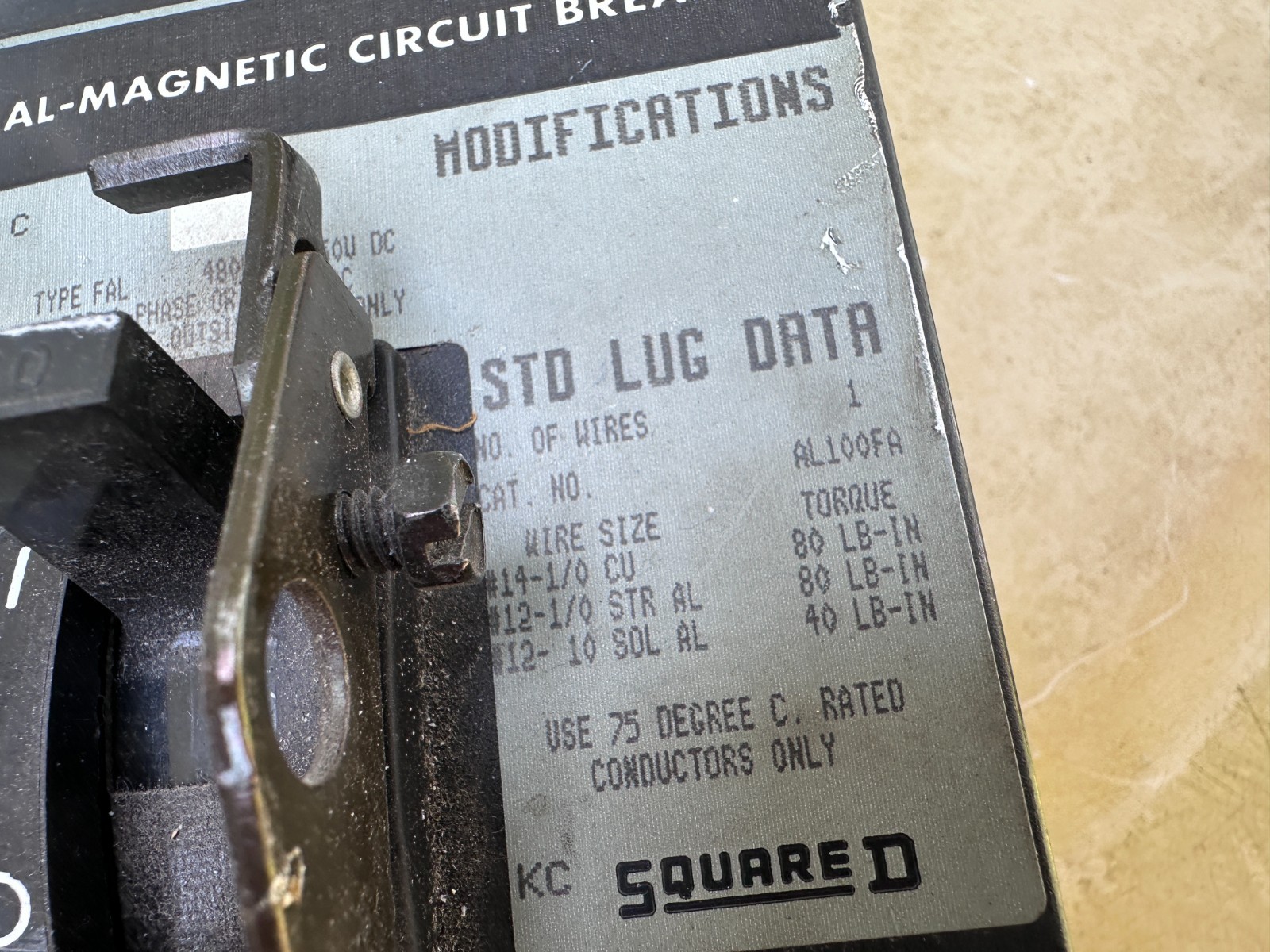 SQUARE D Thermal Magnetic Circuit Breaker FAL34060 60 Amp
