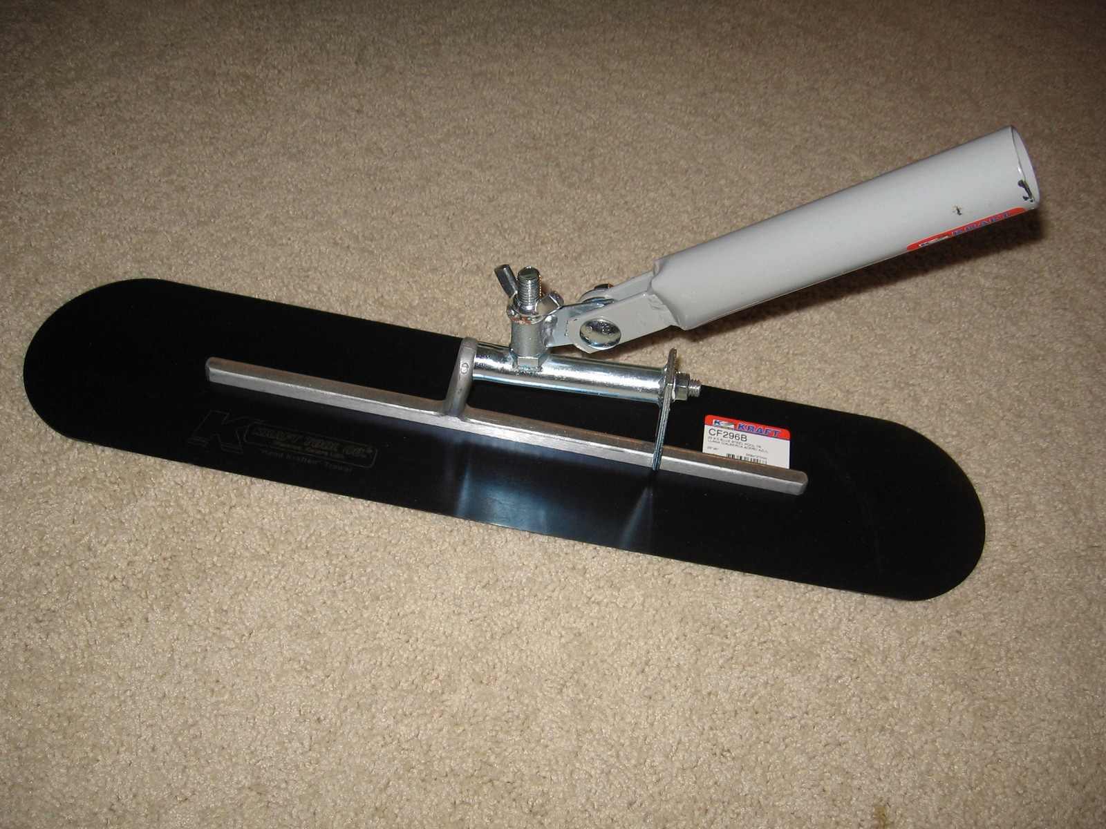 22″ x 5″ Blue Steel Funny (Walking) Trowel – Concrete Tool Made in the USA