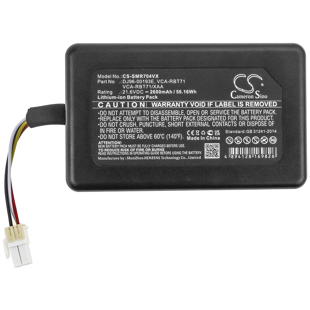 2600mAh Battery For Samsung PowerBot R7040,VR2AK9350WK,VR1AM7010U5/AA,VCA-RBT71
