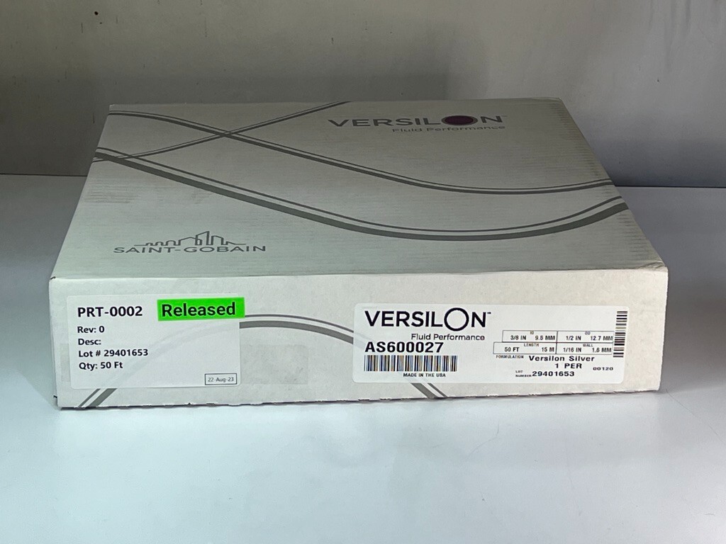 Saint-Gobain AS600027 50 FT, 3/8 IN Versilon Silver Antimicrobial Tubing – Tygon