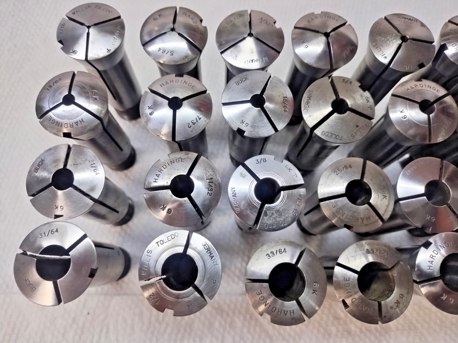 Nice, Large 6K Collet Set And Closer For South Bend 10K Lathe