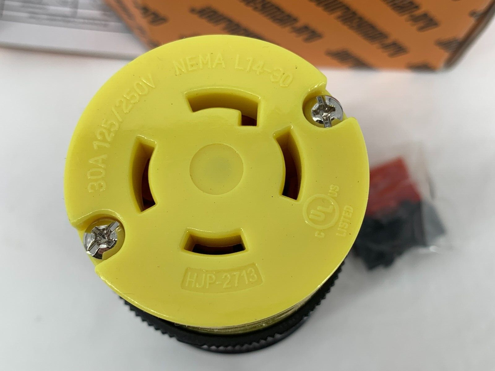 Journeyman-Pro HJP-2713 30A Locking 3P 125/250V NEMA L14-30 Plug Black
