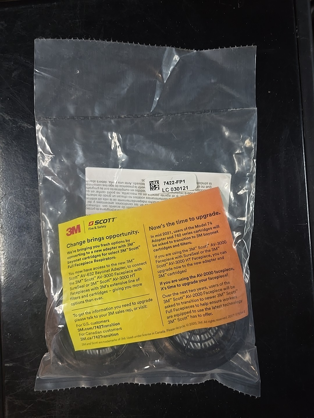 3M Scott 742 Series Respirator Cartridges & Filters 2 Pack