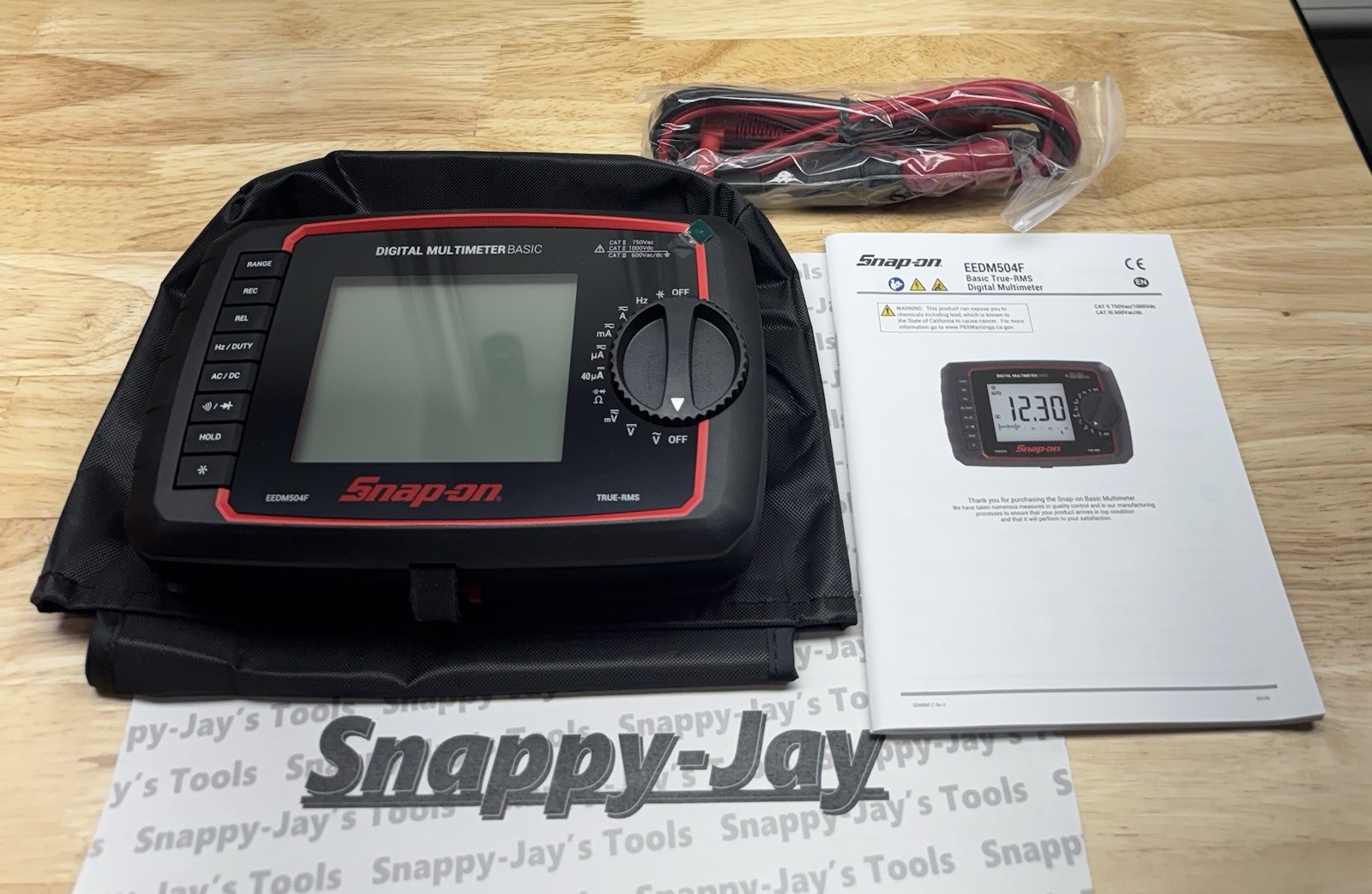 Snap-on Tools NEW Basic Multimeter TRMS-Daylight 4” LCD Display EEDM504F
