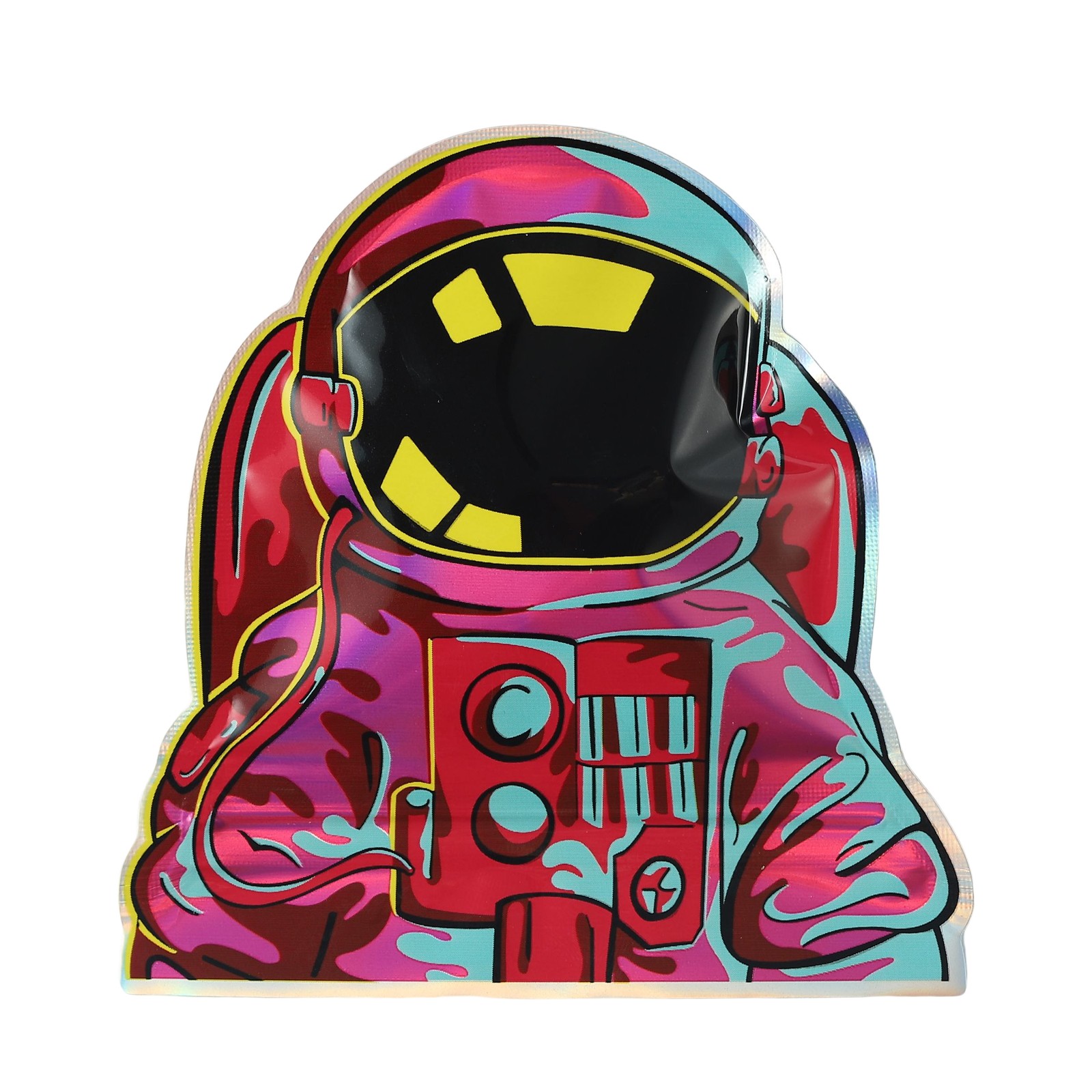 100Pcs Assorted Cartoon Shaped Holographic Mylar Bags 3.5g Resealable Zip Pouch