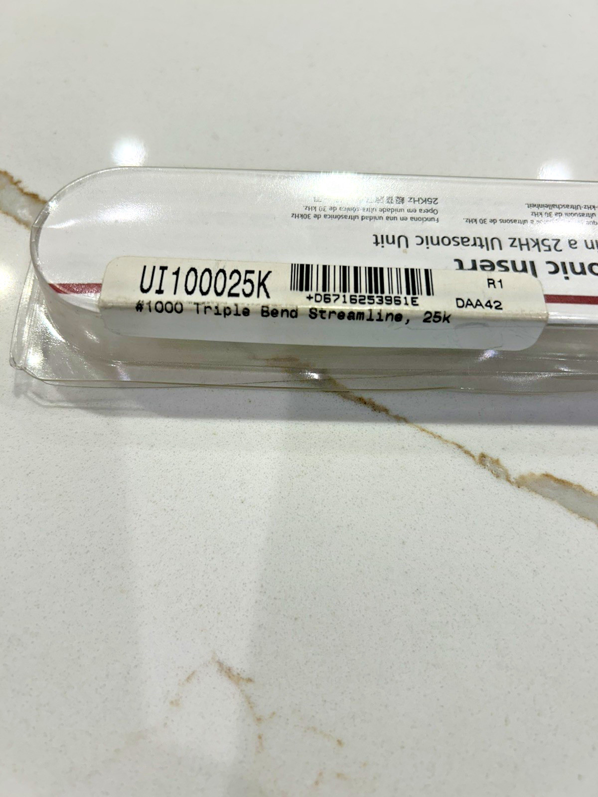 Hu-Friedy Streamline Triple Bend Ultrasonic Scaler Insert UI1000 25kHz