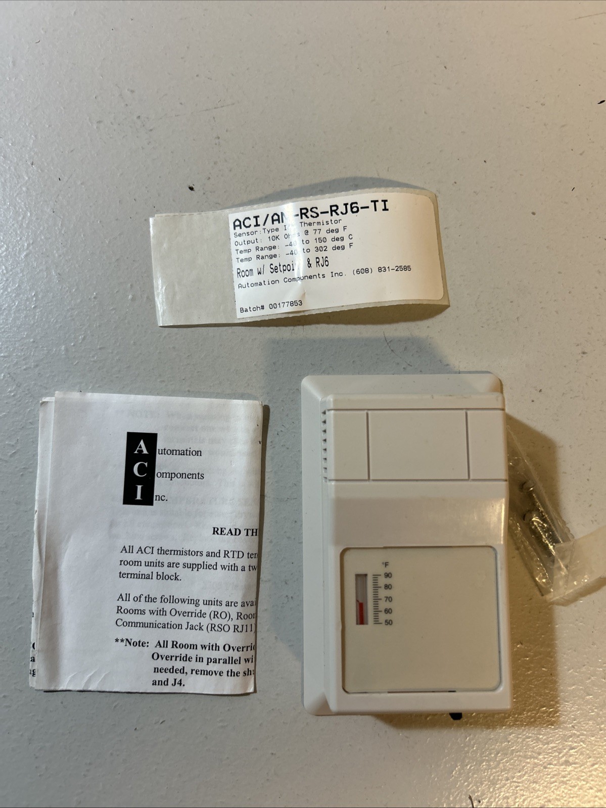 ACI/AN-RS-RS-RJ6-TI TYPE 3 Thermistor 10K -40 To 150 C -40 To 302 F