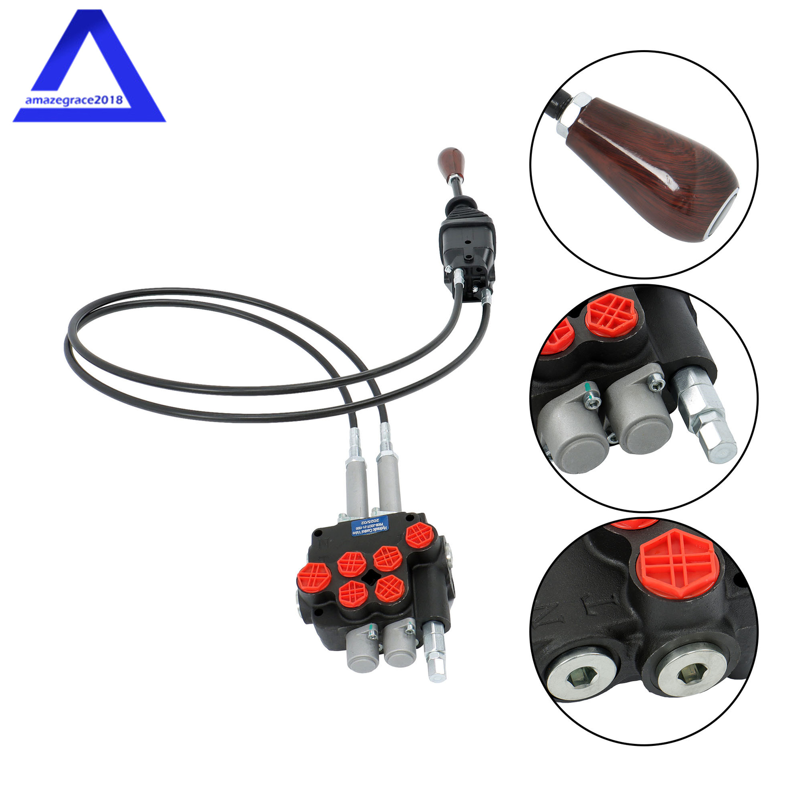 2 Spool Remote Control Valve Kit 80lpm/ 21gpm + Joystick + Cable 25MPa