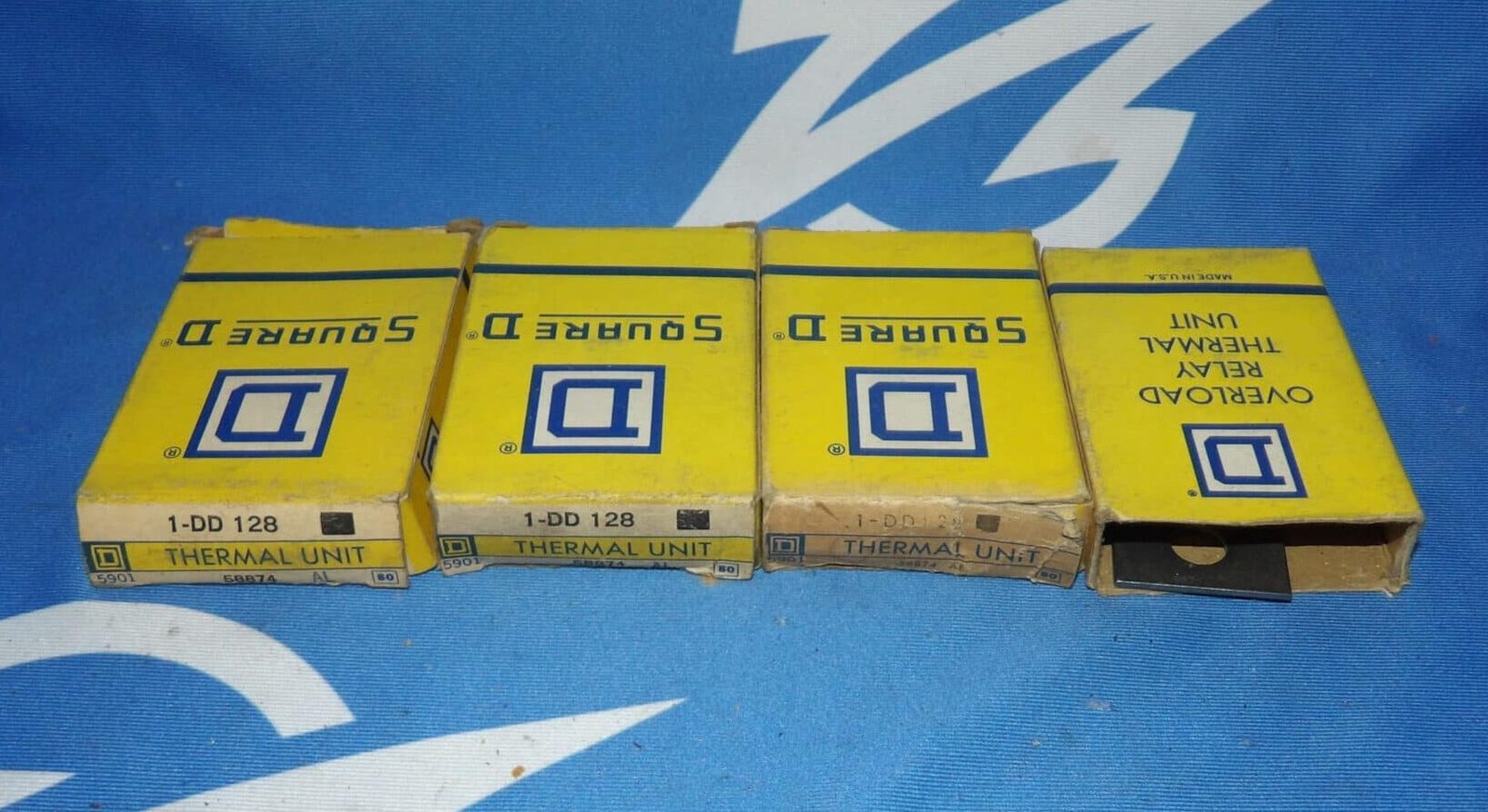 Lot of 4 NOS Square D DD128 Overload Relay Thermal Units + 1 Year Warrnaty