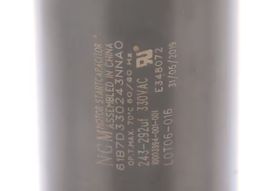 Spaceman 61B7D330243NNAO, 10003994-001-016, Start Capacitor, 243-292MFD, 330 V