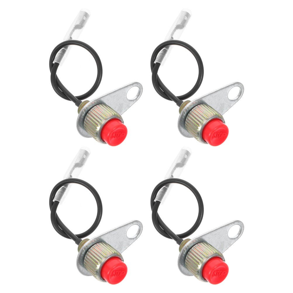 4Pcs Durable on Off Stop Switch for Lawn Mower Copper ABS Protective Control